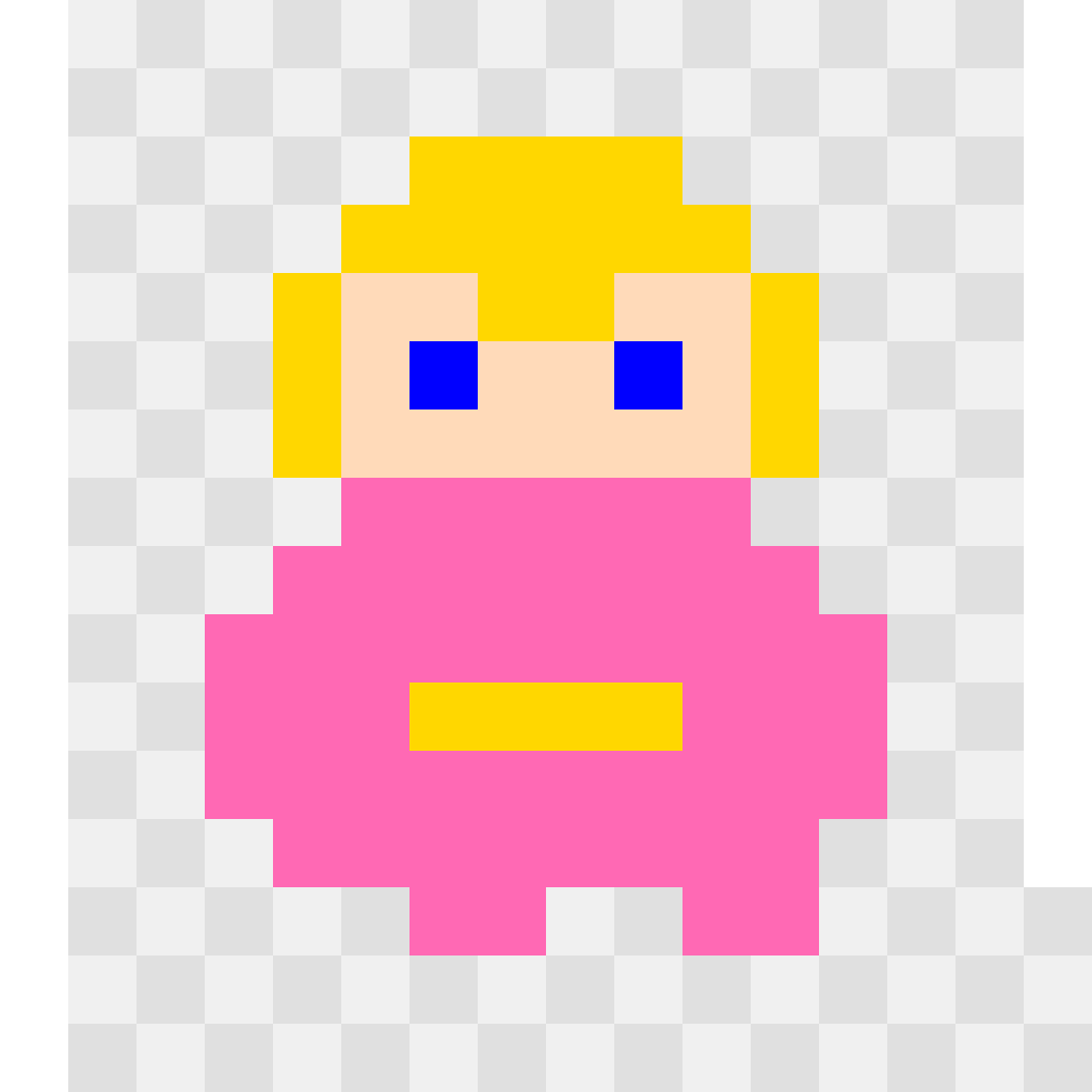 Princess Peach Super Mario perler bead pattern 14×16