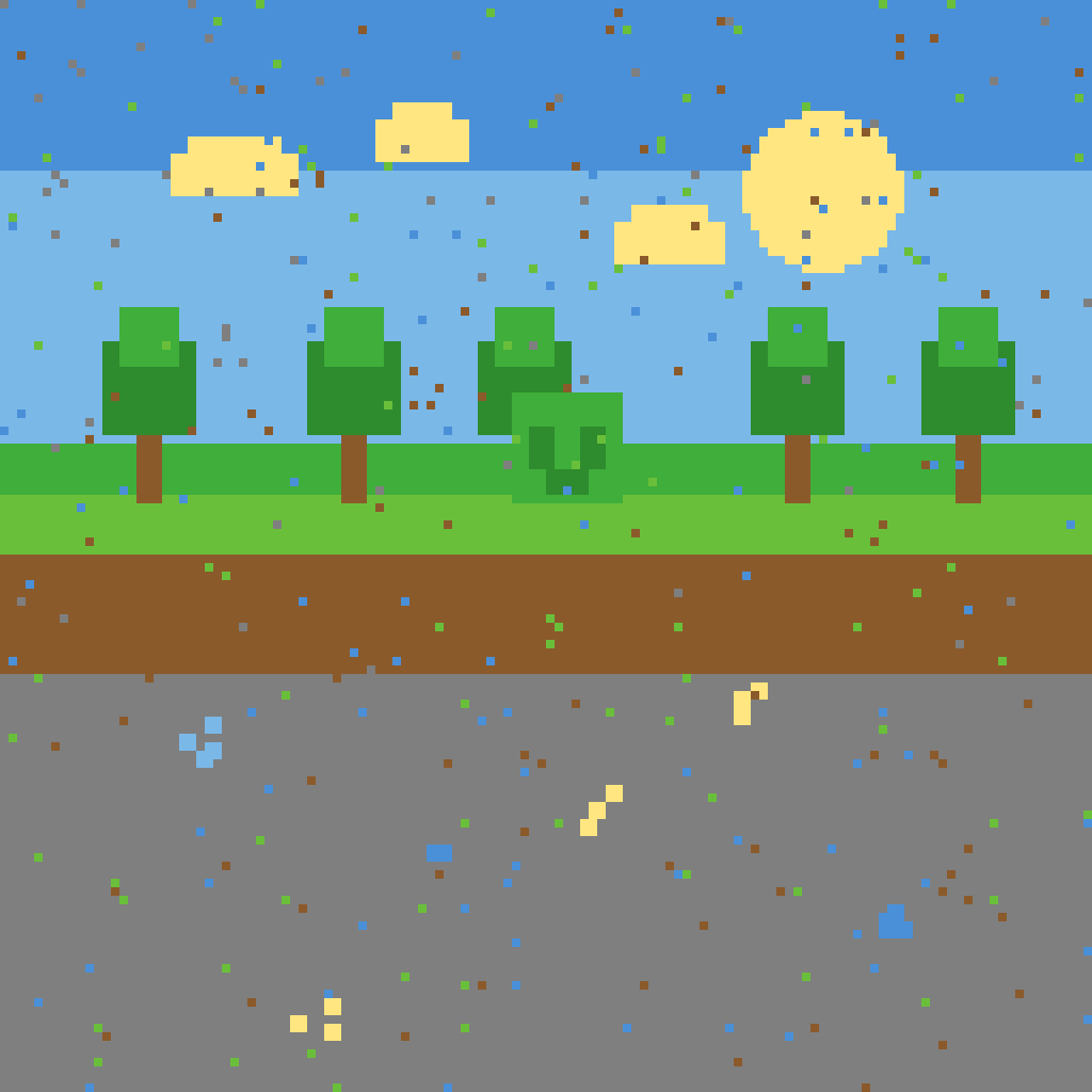 Blocky Village Sunrise — Minecraft perler bead pattern (128×128)