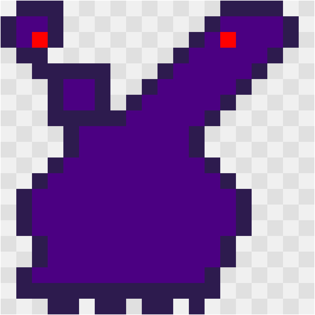 Ender Dragon Minecraft perler bead pattern 20×20