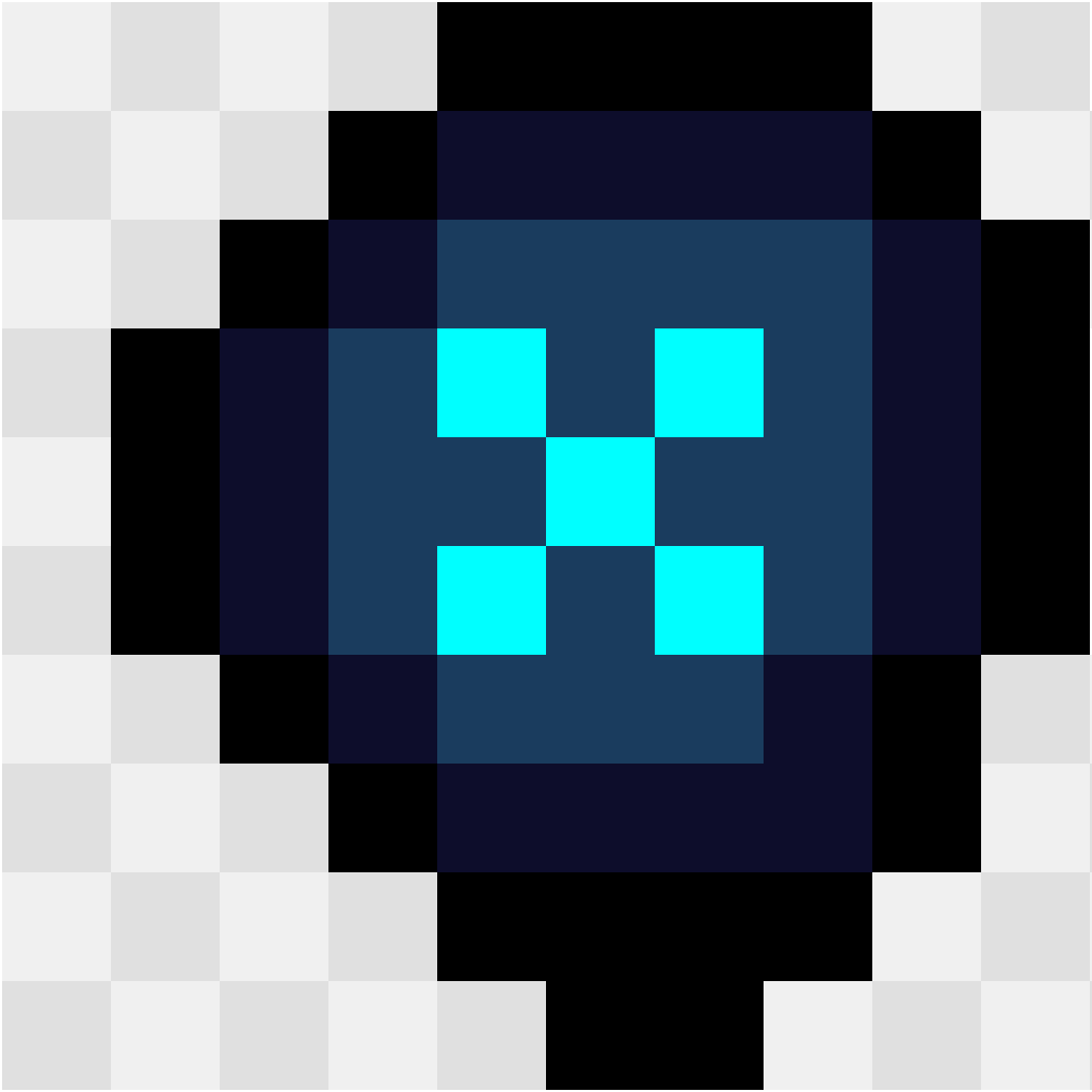 Ender Pearl Minecraft perler bead pattern 10×10