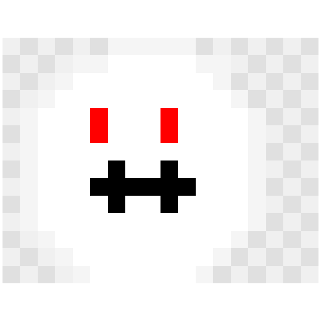 Ghast Minecraft perler bead pattern 14×14