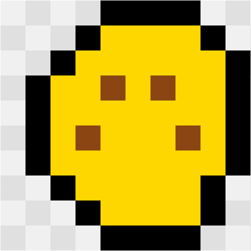 Golden Apple Minecraft perler bead pattern 10×10