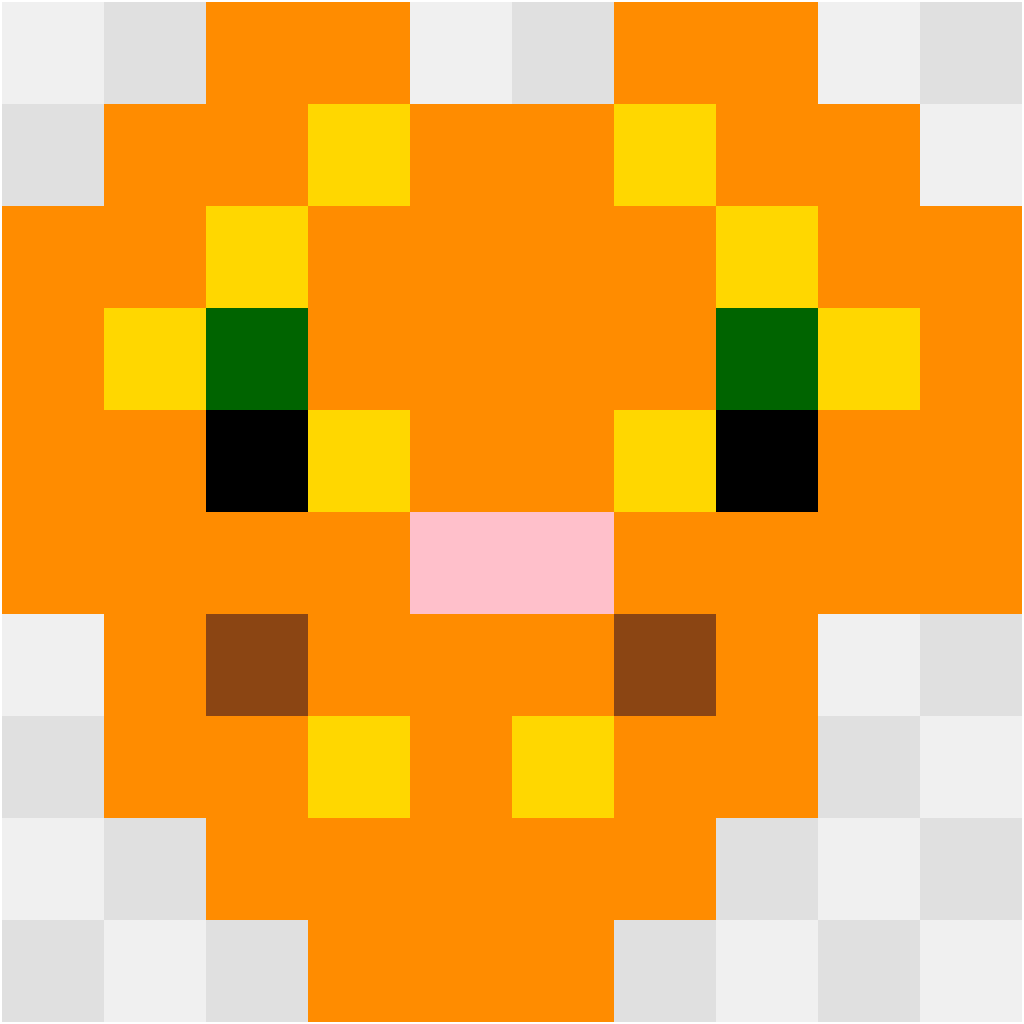 Ocelot Minecraft perler bead pattern 12×10