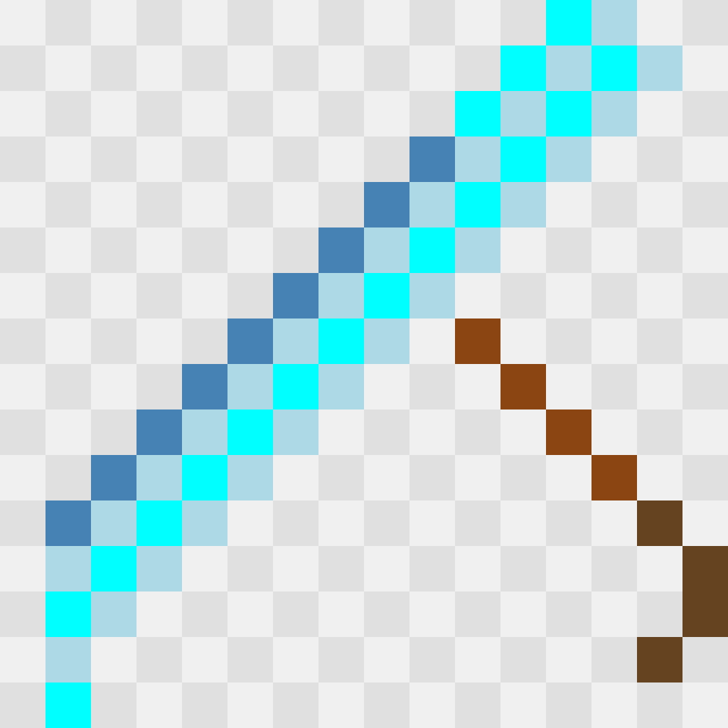 Diamond Pickaxe Minecraft perler bead pattern 16×16