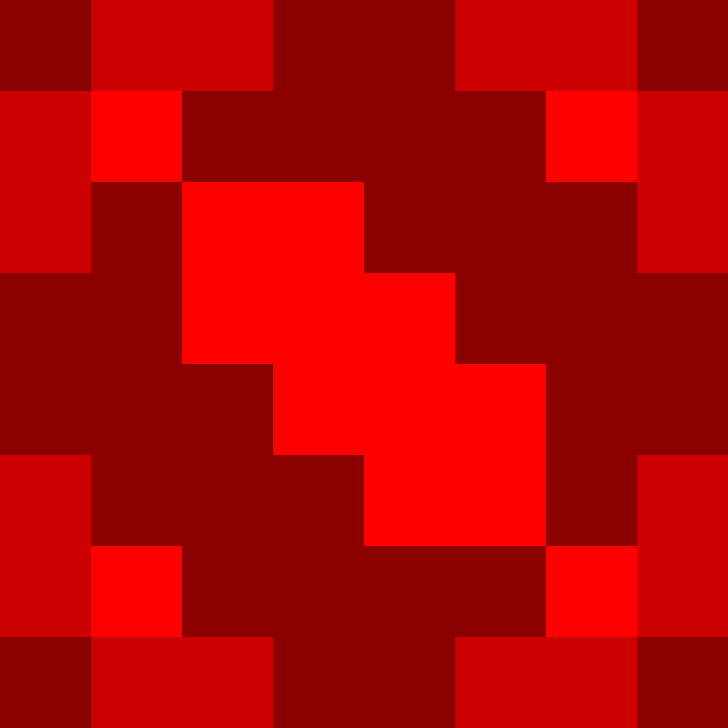 Redstone Block Minecraft perler bead pattern 10×10