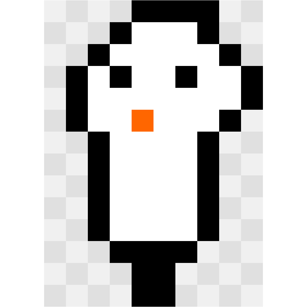 Snow Golem Minecraft perler bead pattern 10×14
