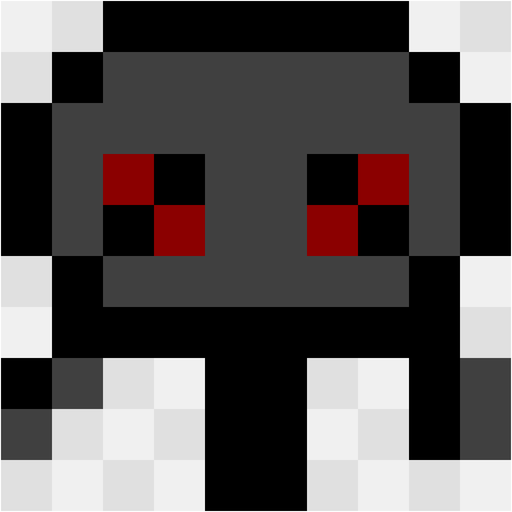 Spider Minecraft perler bead pattern 10×10