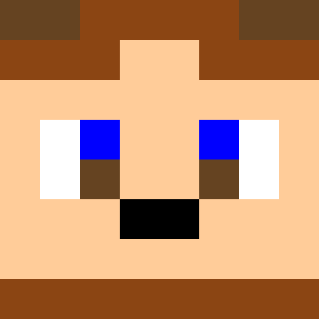 Steve Face Minecraft perler bead pattern 8×8