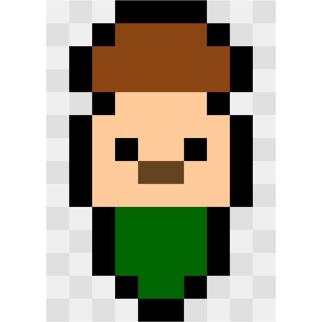 Villager Minecraft perler bead pattern 10×14