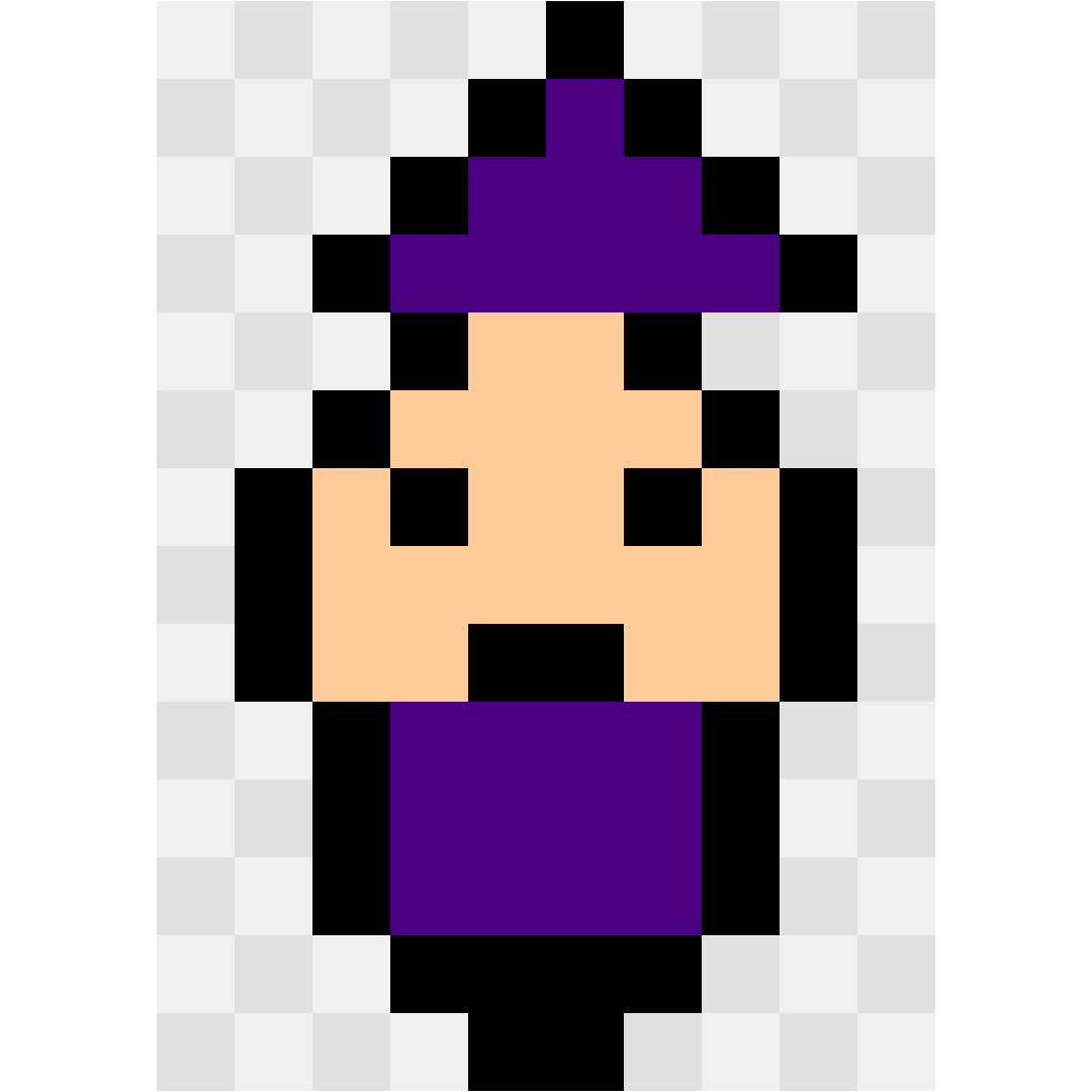 Witch Minecraft perler bead pattern 10×14