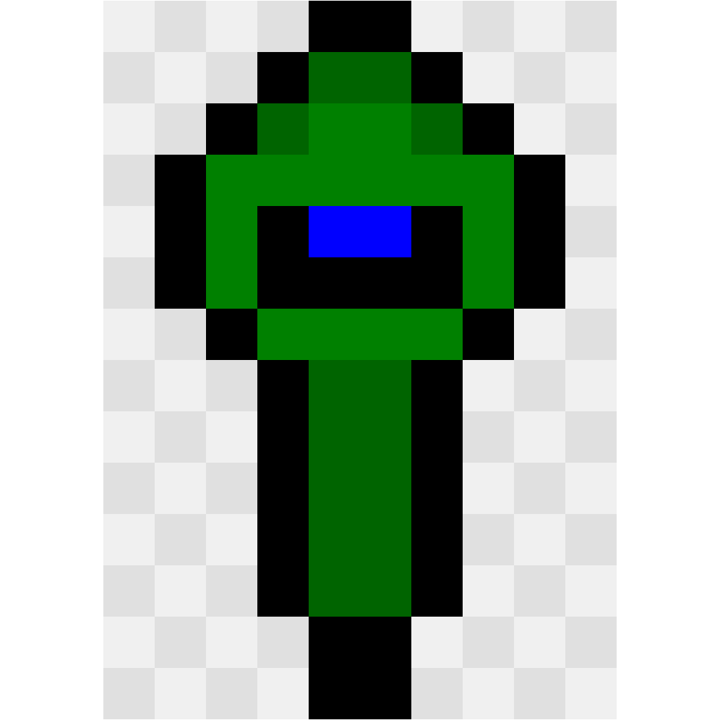 Zombie Minecraft perler bead pattern 10×14
