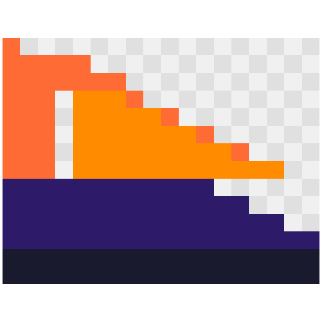 Mountain Sunset Nature & Outdoors perler bead pattern 20×16