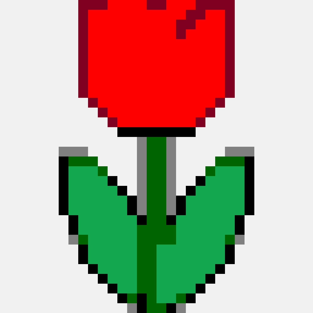 Tulip — Nature & Outdoors perler bead pattern (32×32)