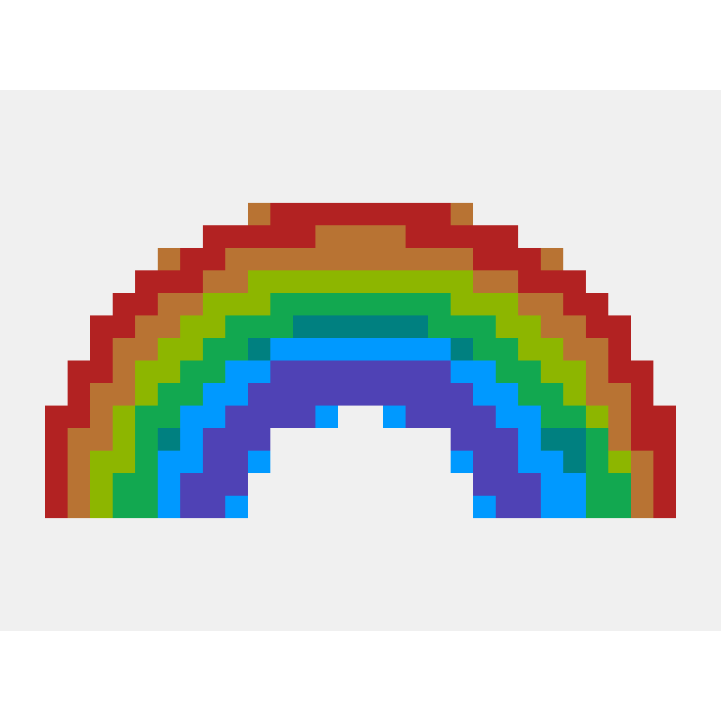 Rainbow Nature & Outdoors perler bead pattern 32×24