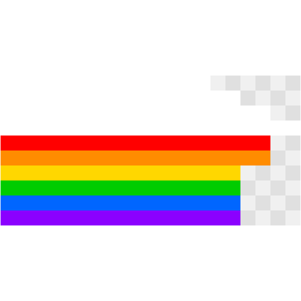 Rainbow & Cloud Nature & Outdoors perler bead pattern 16×12