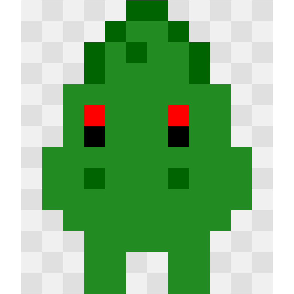 Bulbasaur Pokémon perler bead pattern 14×12