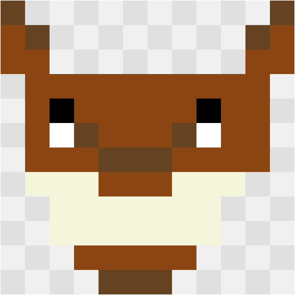 Eevee Pokémon perler bead pattern 12×12