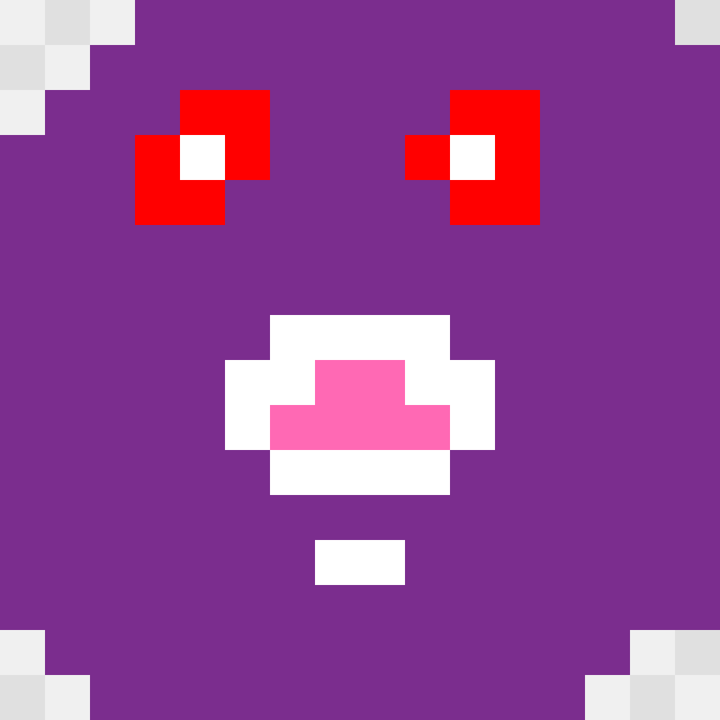 Gengar Pokémon perler bead pattern 16×16