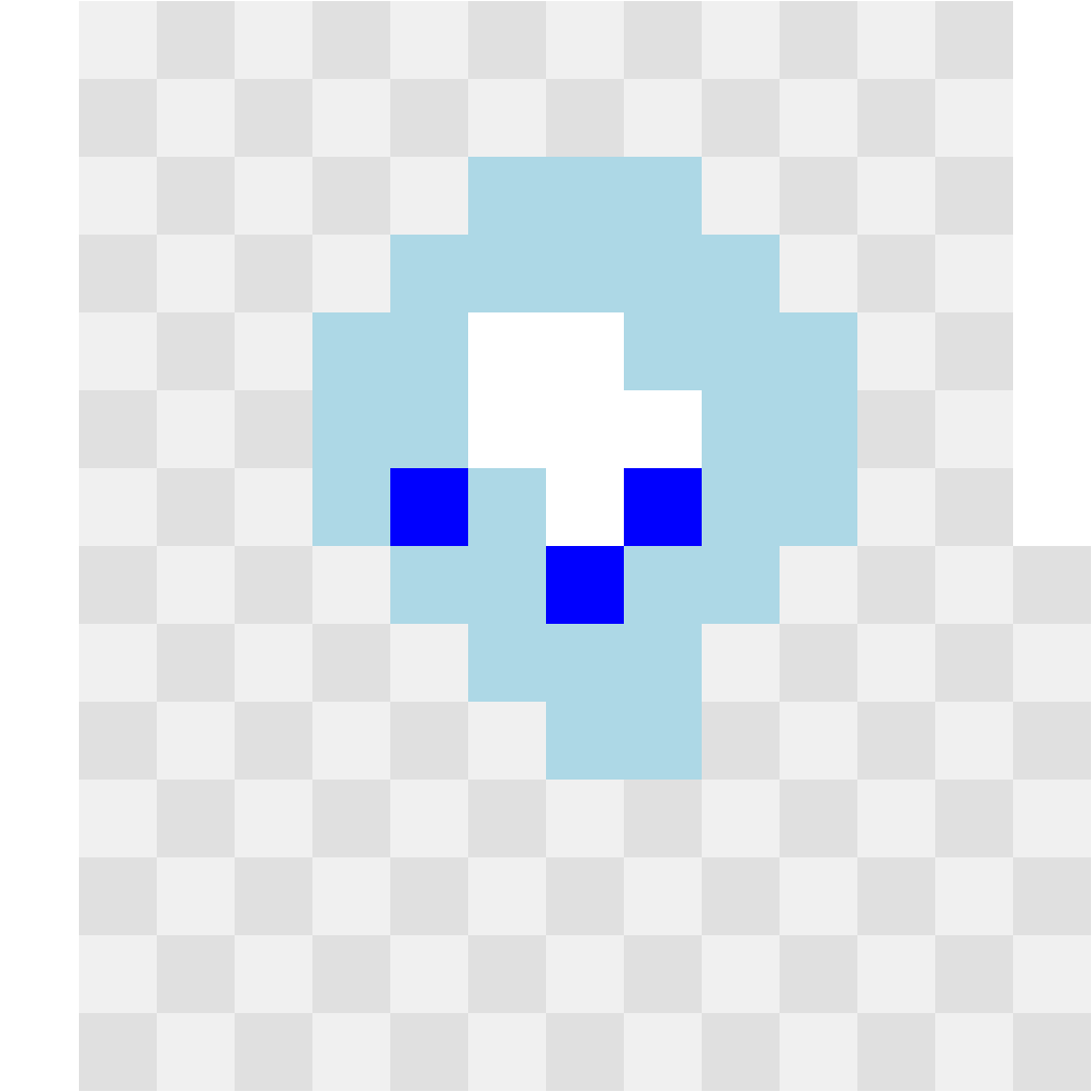 Glaceon Pokémon perler bead pattern 12×14