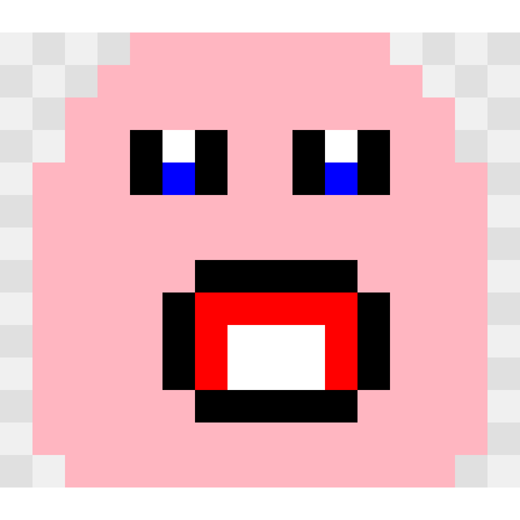 Jigglypuff Pokémon perler bead pattern 14×14
