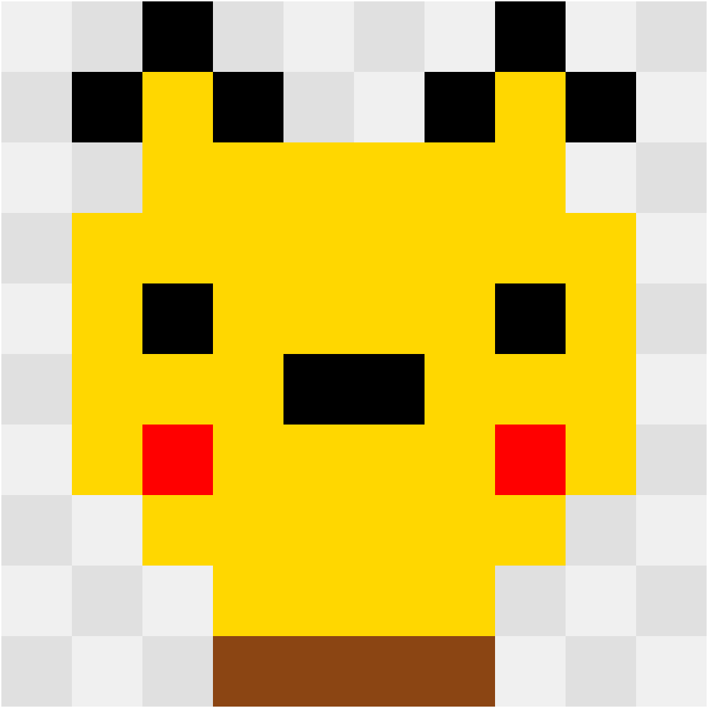 Pikachu Chibi Pokémon perler bead pattern 10×10