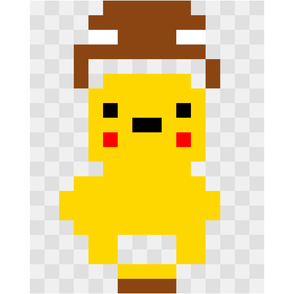 Detective Pikachu Pokémon perler bead pattern 16×20