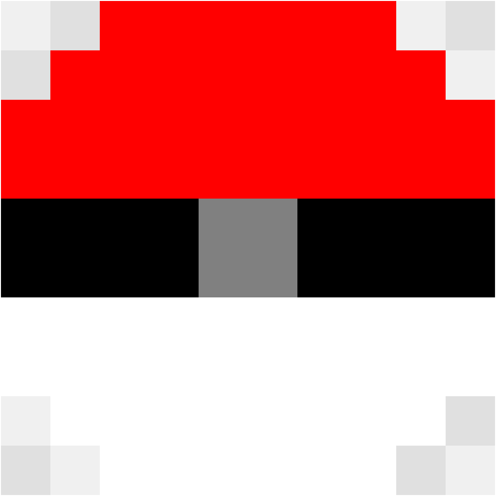 Poké Ball Pokémon perler bead pattern 10×10