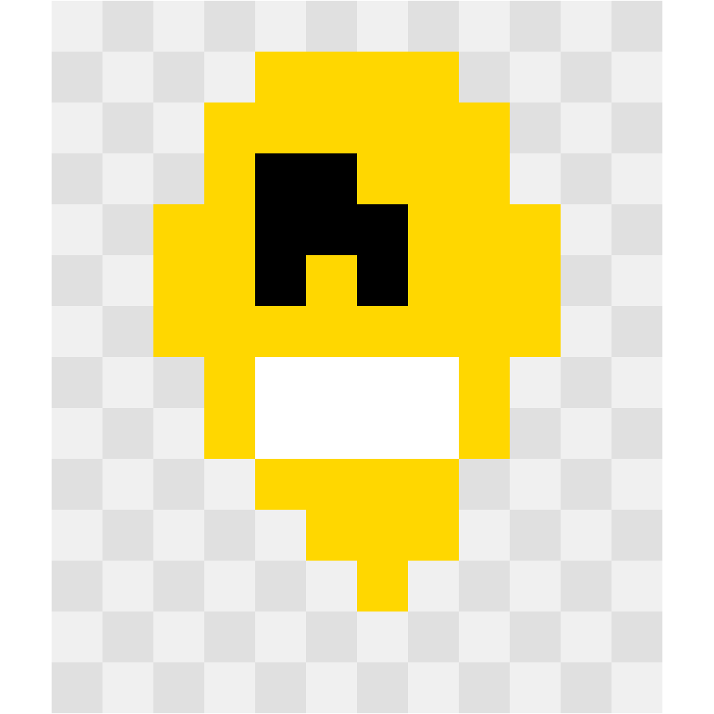 Psyduck Pokémon perler bead pattern 12×14