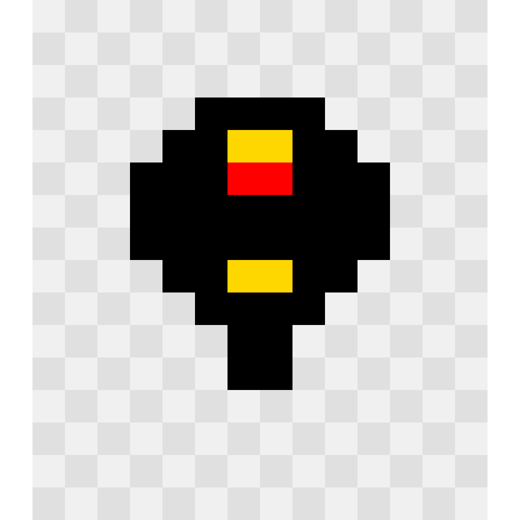 Umbreon Pokémon perler bead pattern 14×16