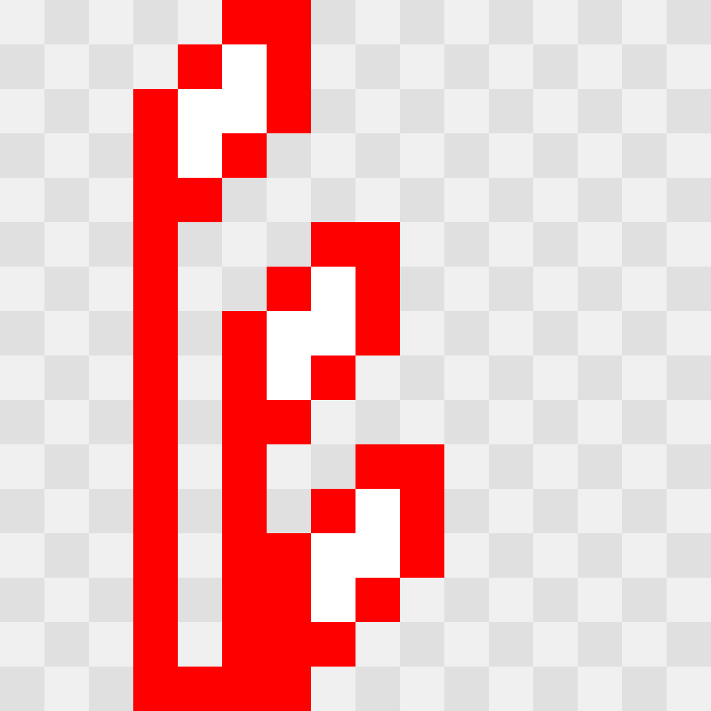 Candy Cane Seasonal perler bead pattern 8×16