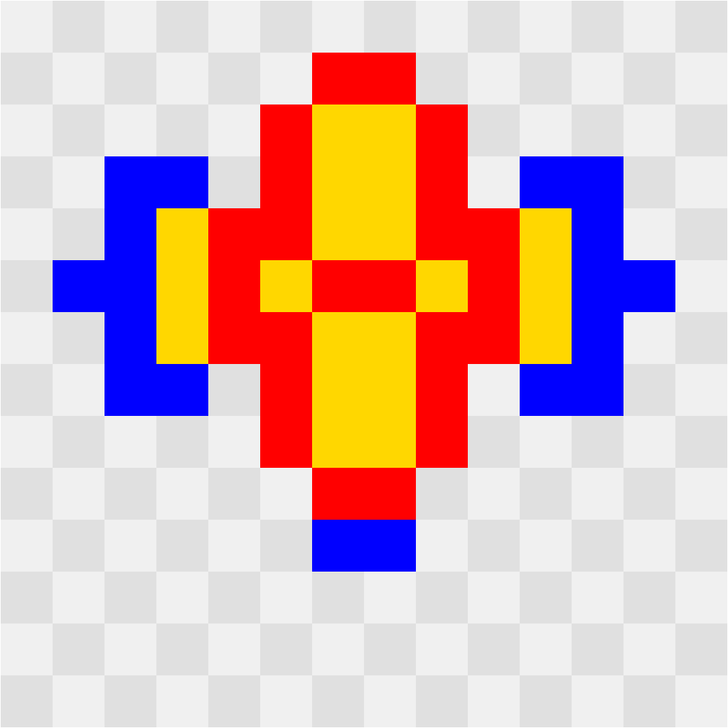 Fireworks Seasonal perler bead pattern 14×14