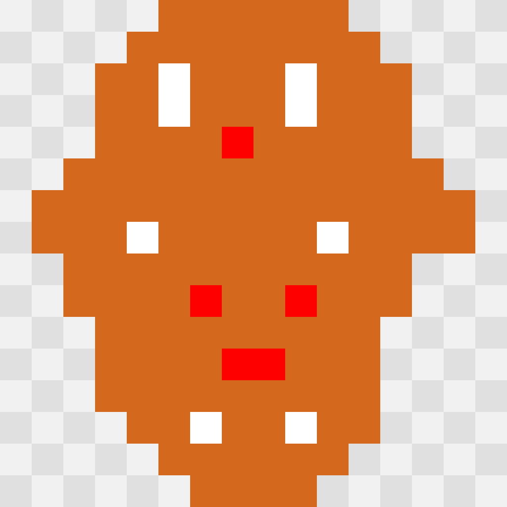 Gingerbread Man Seasonal perler bead pattern 12×16