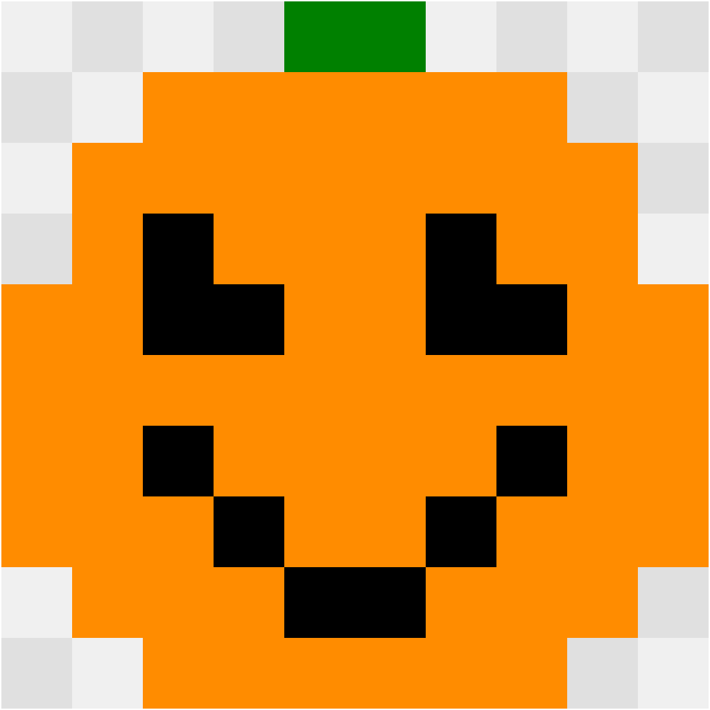 Jack-o'-Lantern Seasonal perler bead pattern 10×10