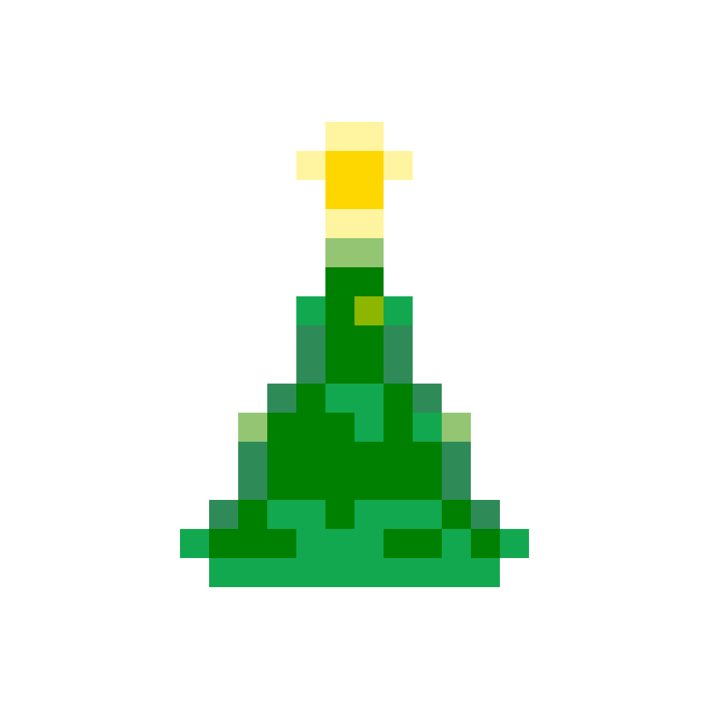 Árbol de Navidad — patrón de cuentas de Estacional (24×24)