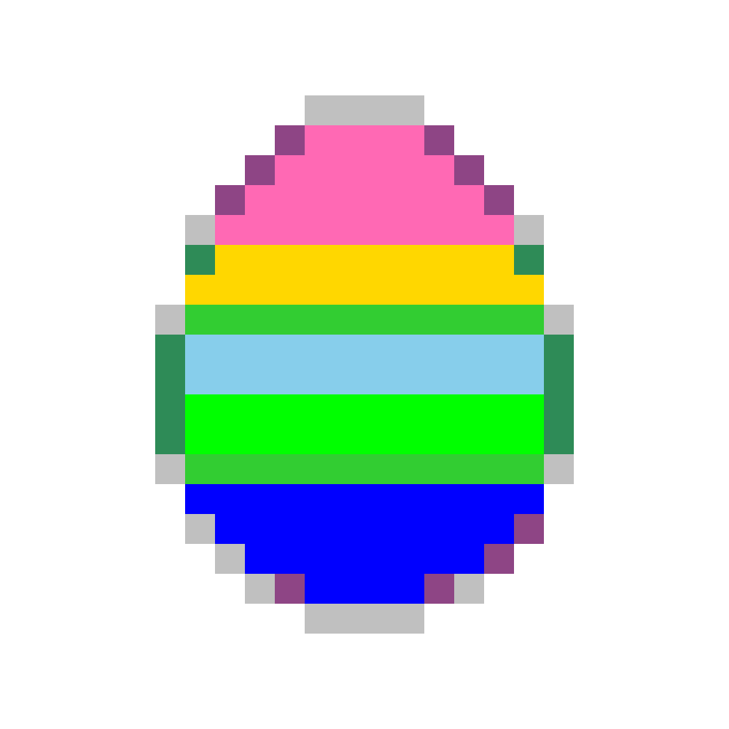イースターエッグ — シーズン ビーズ図案(24×24)