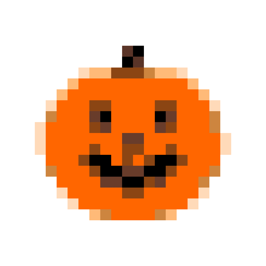 Calabaza de Halloween — patrón de cuentas de Estacional (24×24)