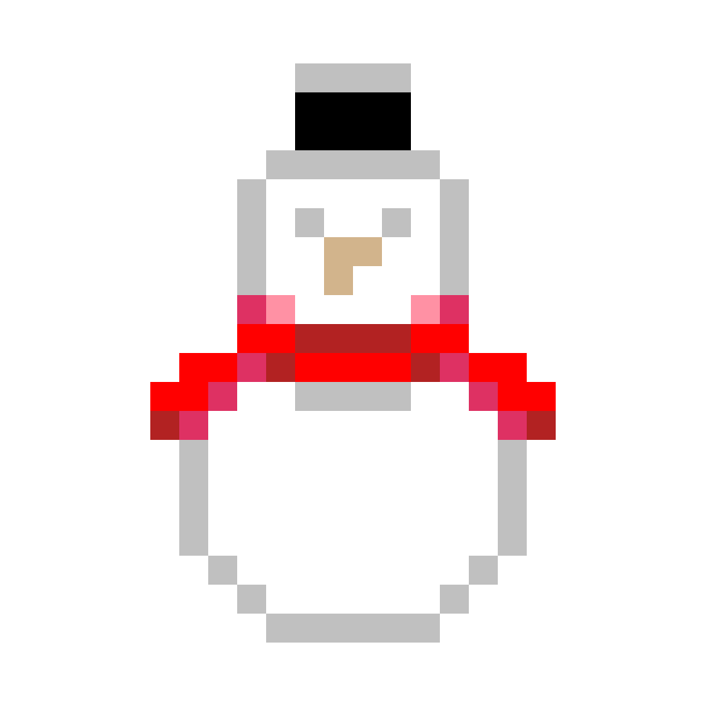Muñeco de Nieve — patrón de cuentas de Estacional (24×24)