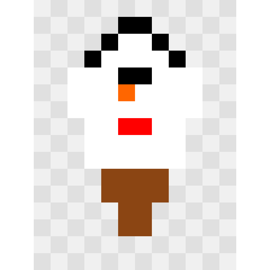 Snowman Seasonal perler bead pattern 12×16