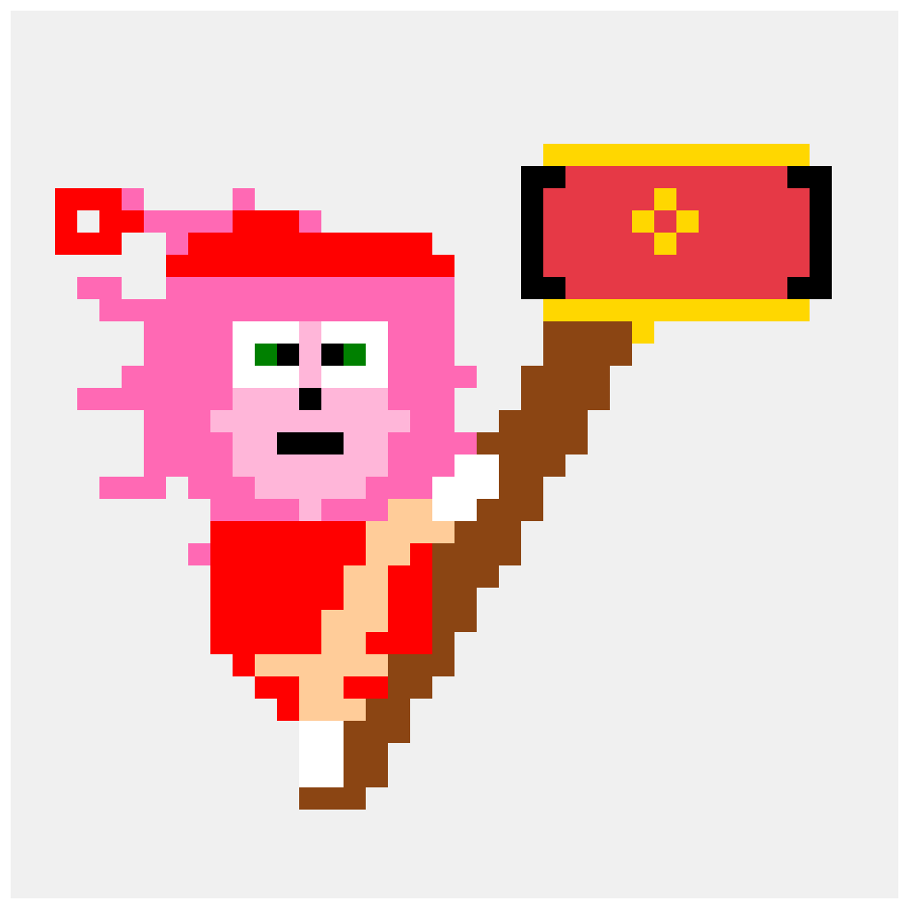 艾咪·羅斯與皮可皮可錘 —— 音速小子 拼豆圖紙(40×40)