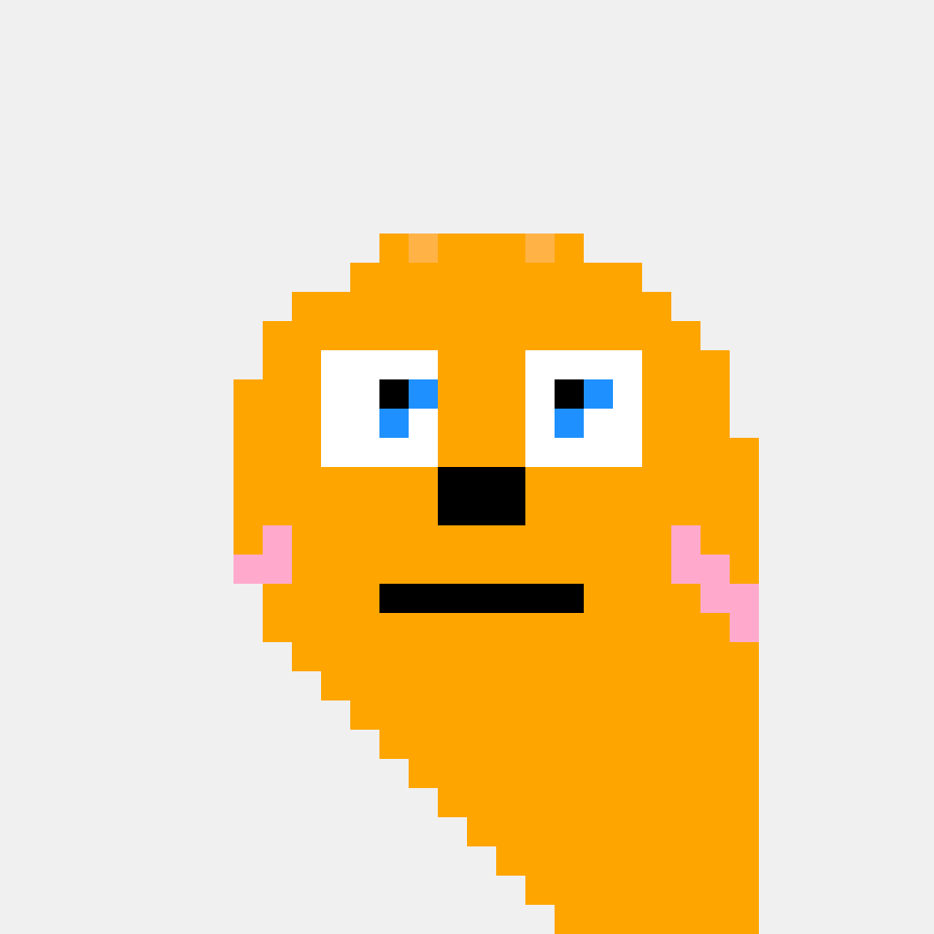 Tails 臉 —— 音速小子 拼豆圖紙(32×32)