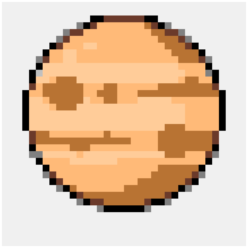 Jupiter — Space & Universe perler bead pattern (36×36)