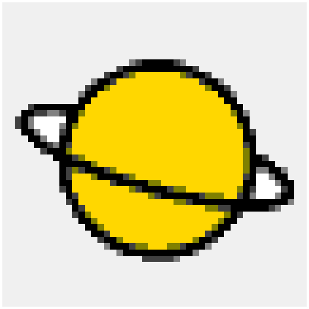 Saturn — Space & Universe perler bead pattern (48×48)