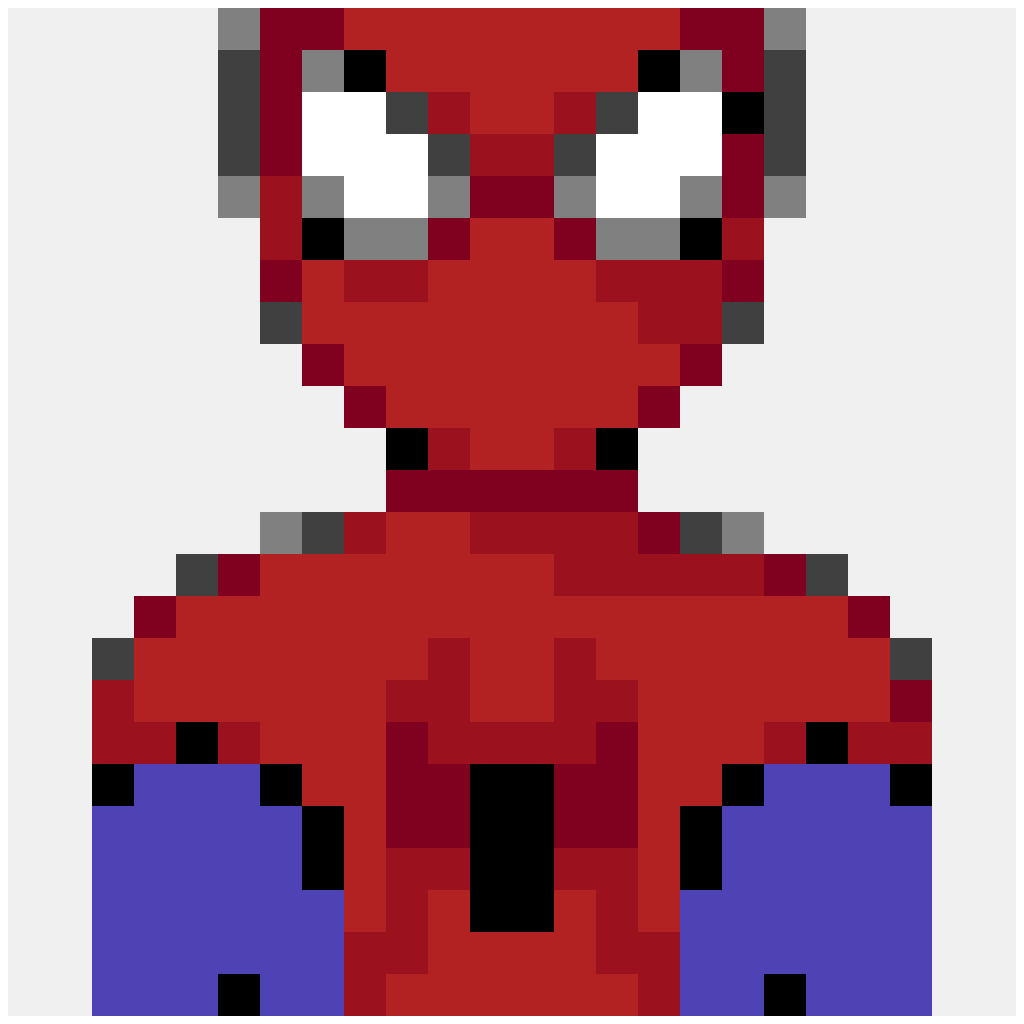 Spider-Man-Büste — Spider-Man Perlenmuster (24×24)