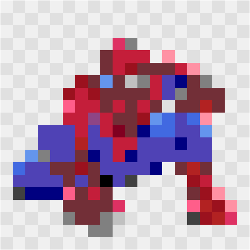 Spider-Man Crouched Spider-Man perler bead pattern 40×40
