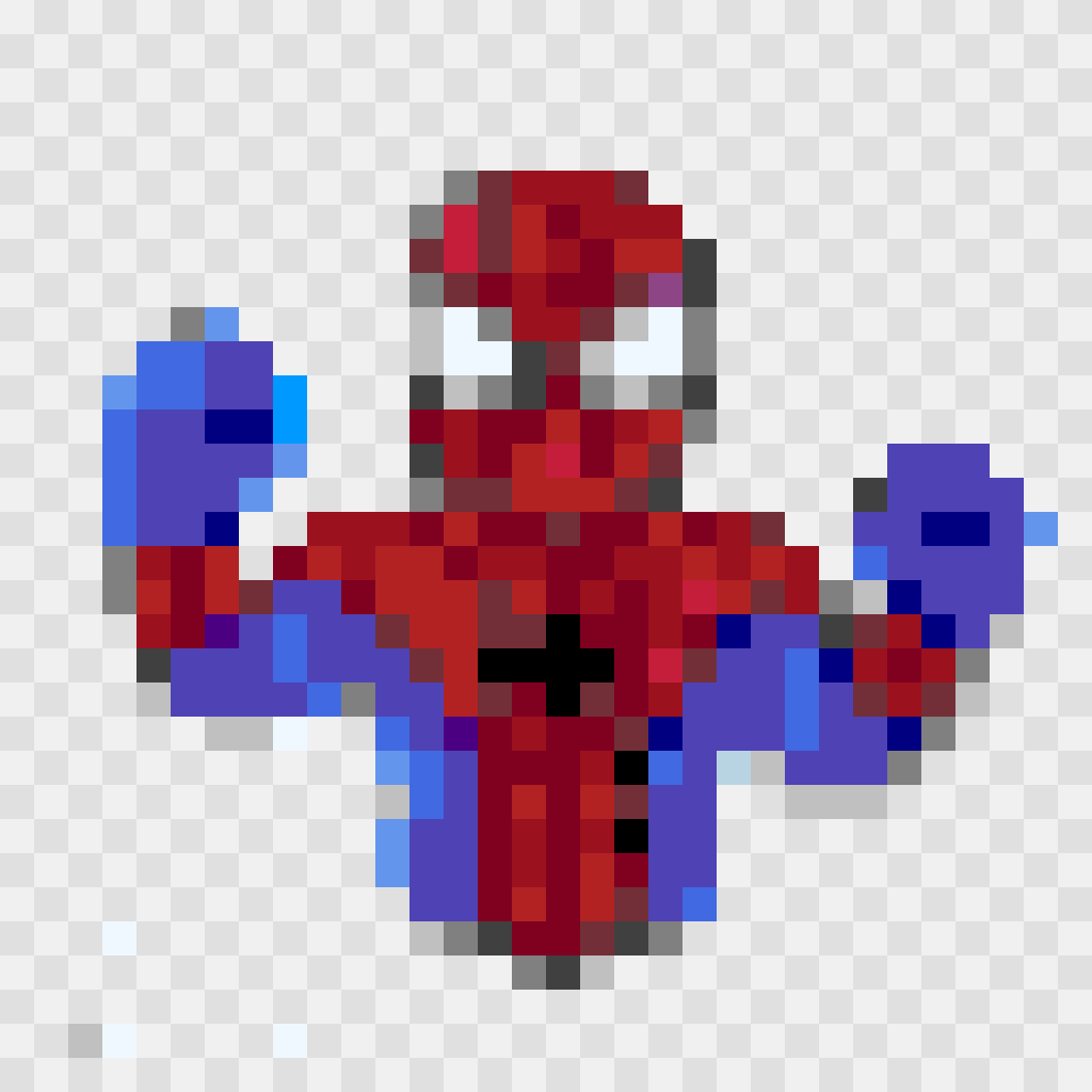 Spider-Man Upper Body Spider-Man perler bead pattern 32×32