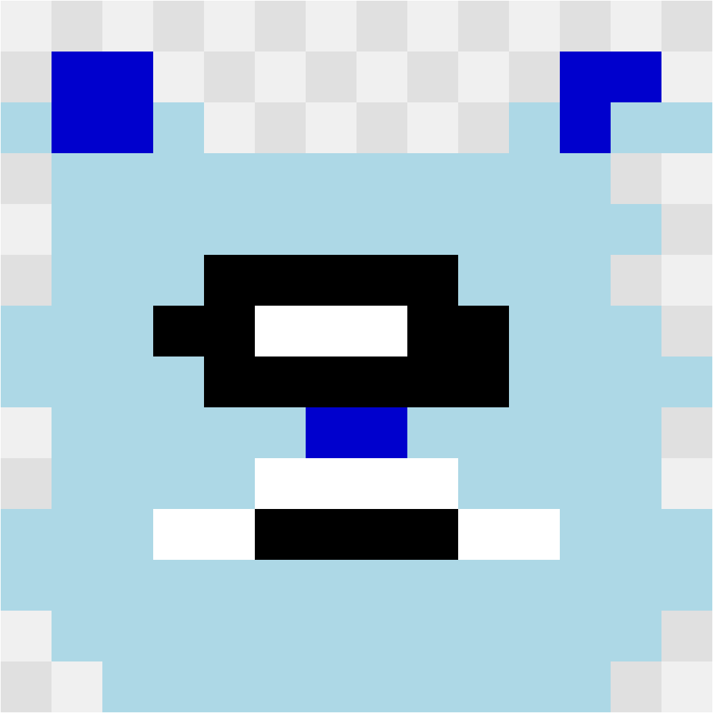 Sitting Stitch Stitch perler bead pattern 14×14